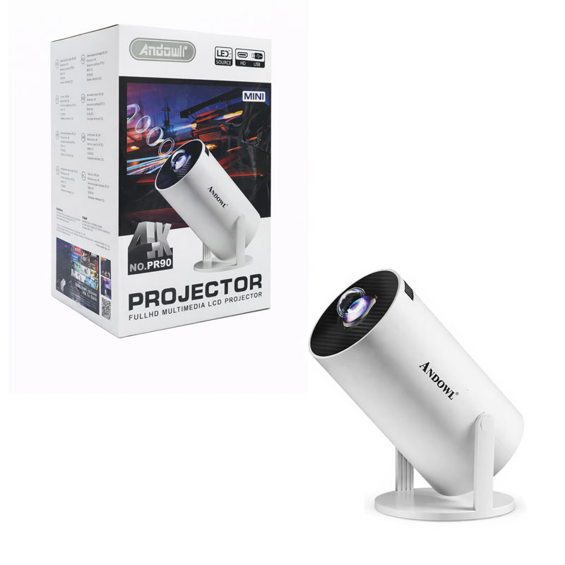 Andowl Μίνι Προβολέας 4K LED Full HD PR90– Mini Projector