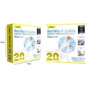 Alternative view of Andowl Καλώδιο δικτύου ethernet 20m 1000MHz U/UTP Cat.5e Q-T141 - Net Work Cable