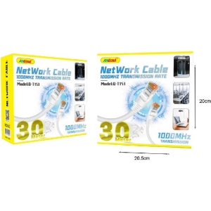 Alternative view of Andowl Καλώδιο δικτύου ethernet 30m 1000MHz U/UTP Cat.5e Q-T153 - Net Work Cable