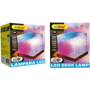 Andowl Επαναφορτιζόμενο Επιτραπέζιο Φωτιστικό RGB με Tηλεχειριστήριο Q-LED879 - LED Desk Lamp Rechargeable
