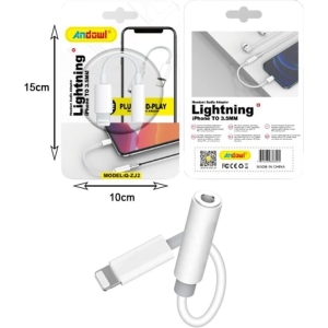 Alternative view of Andowl Q-ZJ2 Μετατροπέας Αντάπτορας 3.5mm σε Lightning - Lightning to 3.5mm Audio Jack Cable