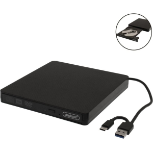 Alternative view of Andowl Εξωτερικός Οδηγός Εγγραφής/Ανάγνωσης DVD/CD για Desktop / Laptop Q-GF300 - Pop-up Mobile External DVD-RW