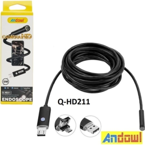 Andowl Ενδοσκοπική Κάμερα για Κινητό με Ανάλυση, Αδιάβροχη και Καλώδιο 5m Q-HD211 - Endoscope Camera for Mobile with Resolution, Waterproof and 5m Cable