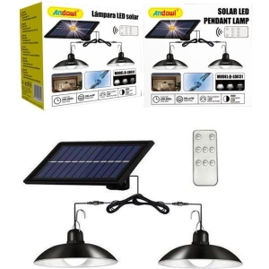 Andowl Ηλιακά φωτιστικά οροφής με πάνελ & τηλεχειριστήριο Q-LD031 - Solar LED Pendant Lamp