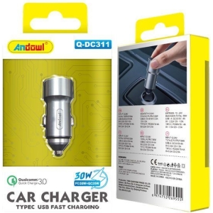 Andowl Φορτιστής αυτοκινήτου 30W Q-DC311 - Car charger