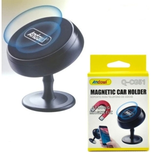 Andowl Βάση Κινητού Αυτοκινήτου με Μαγνήτη Μαύρη Q-CG51 - Magnetic Car Holder