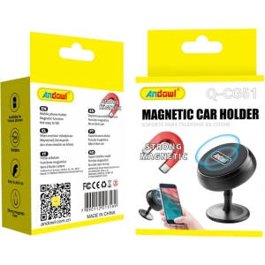 Alternative view of Andowl Βάση Κινητού Αυτοκινήτου με Μαγνήτη Μαύρη Q-CG51 - Magnetic Car Holder