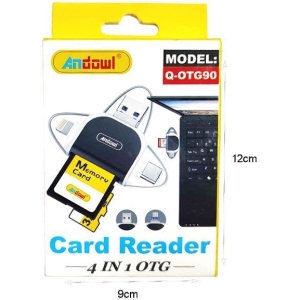 Alternative view of Andowl 4 σε 1 OTG Card Reader - Συσκευές ανάγνωσης καρτών μνήμης με 3 υποδοχές Q-OTG90 - Card Reader Q-OTG90