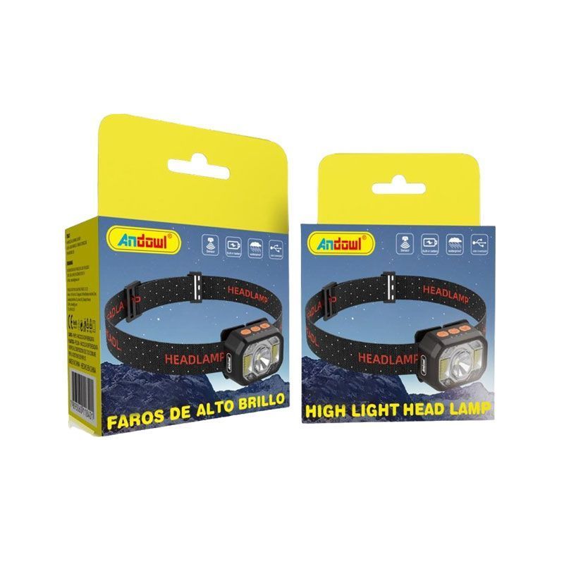 Andowl Επαναφορτιζόμενος Φακός Κεφαλής LED Αδιάβροχος με Μέγιστη Φωτεινότητα 750lm Q-TD209 - High Light Head Lamp - Image 3