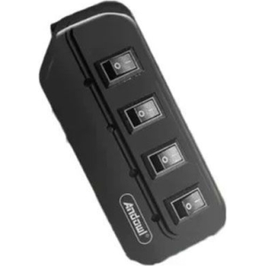 Alternative view of Andowl USB Hub 4 θυρών 2.0 με διακόπτες Q-HU150K - 4 Port USB