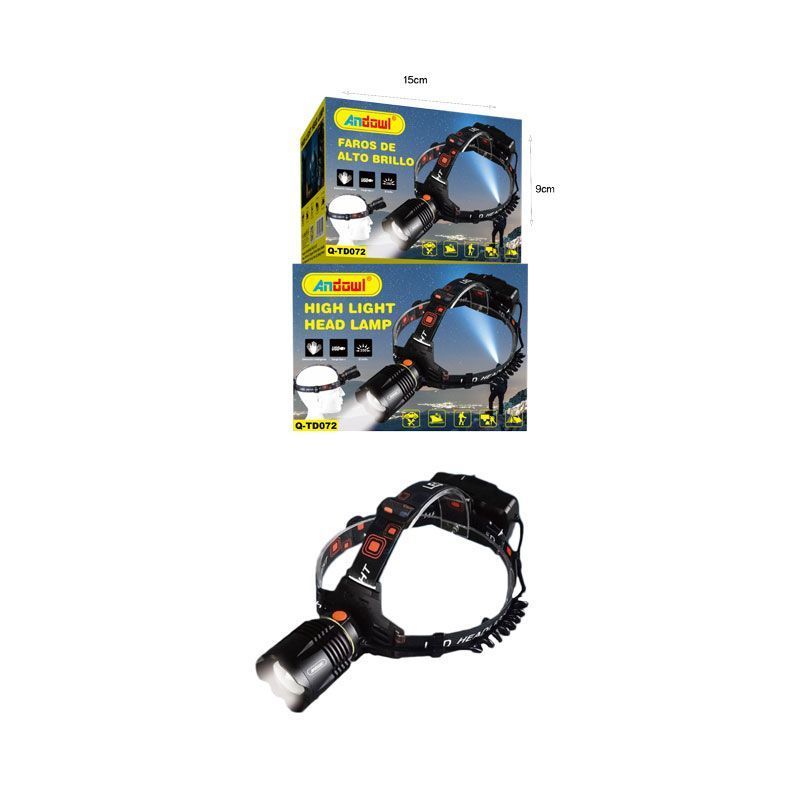 Andowl Επαναφορτιζόμενος φακός κεφαλής LED Q-TD072 - High Light Head Lamp - Image 4