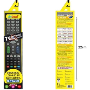 Alternative view of Andowl Universal Τηλεχειριστήριο Q-YK200 για Τηλεοράσεις - TV Universal Remote Control