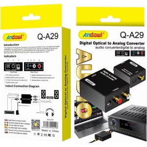 Andowl Μετατροπέας Ήχου από Ψηφιακό σε Αναλογικό Q-A29 - Digital Optical to Analog Converter