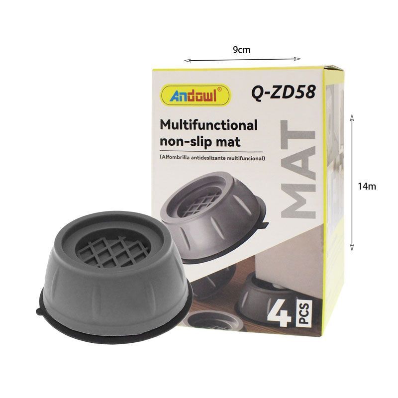 Andowl Q-ZD58 Αντικραδασμικά Πέλματα Πλυντηρίου/Στεγνωτηρίου από Πλαστικό 4τμχ - Multifunctional Non Slip Mat - Image 4