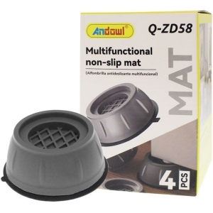 Andowl Q-ZD58 Αντικραδασμικά Πέλματα Πλυντηρίου/Στεγνωτηρίου από Πλαστικό 4τμχ - Multifunctional Non Slip Mat