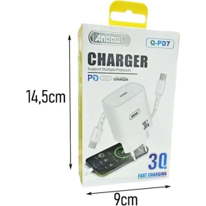 Alternative view of Andowl Φορτιστής Ταχείας Φόρτισης 30W Q-PD7 - Fast Charger