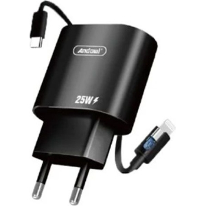 Alternative view of Andowl Φορτιστής με Θύρα Type-C σε Type-C Q-CD699 - Charger