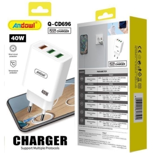 Andowl Φορτιστής με 3 θύρες USB 40W Q-CD696 - Charger