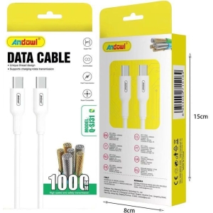 Alternative view of Andowl Καλώδιο Δεδομένων Type-C σε Type-C 1m 5A Q-SJ31 - Data Cable