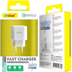 Andowl Φορτιστής Type-C 20W Q-CD012 - Charger