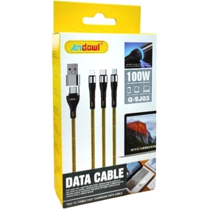 Andowl Καλώδιο Δεδομένων 6σε1 100W 120cm Q-SJ03 - Data Cable