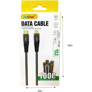 Alternative view of Andowl Καλώδιο Δεδομένων Type-C σε Lightning 1m 3A Q-SJ8090 - Data Cable