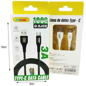 Alternative view of Andowl Καλώδιο δεδομένων  USB σε Type-c 3Α Q-SJ08 - Data Cable
