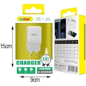 Alternative view of Andowl Φορτιστής κινητού με καλώδιο Lightning Q-CD690B - Mobile charger with Lightning cable