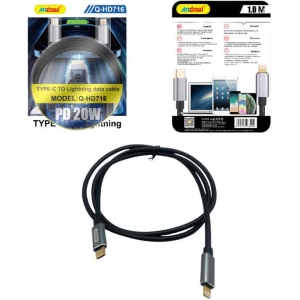 Andowl Καλώδιο Δεδομένων Type-C σε Lightning 1m 20W Q-HD716 - Data Cable