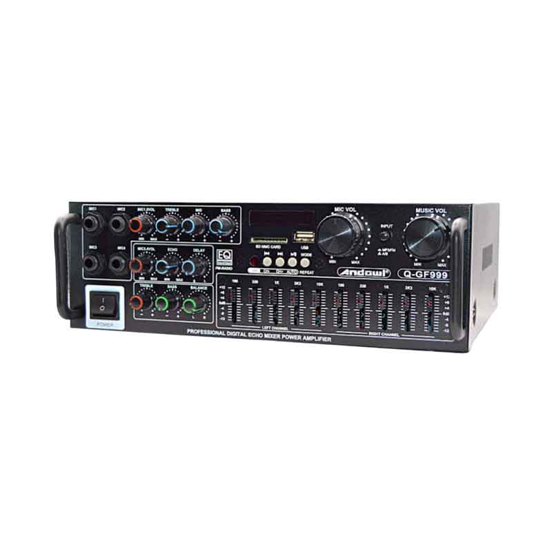 Andowl Ενισχυτής ήχου 2X150W Karaoke FM / Bluetooth / MP3 / Usb / Bluetooth Q-GF999 - Karaoke Reverberation Power Amplifier - Image 3