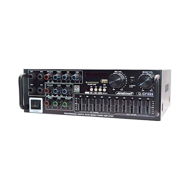 Andowl Ενισχυτής ήχου 2X150W Karaoke FM / Bluetooth / MP3 / Usb / Bluetooth Q-GF999 - Karaoke Reverberation Power Amplifier - Image 6