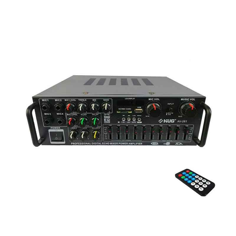 Andowl Ενισχυτής ήχου 2X150W Karaoke FM / Bluetooth / MP3 / Usb / Bluetooth Q-GF999 - Karaoke Reverberation Power Amplifier - Image 2