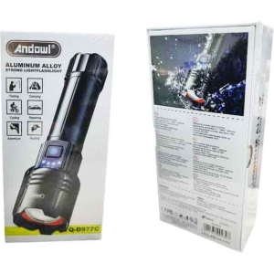 Andowl Φακός Led 2000mAh IP45 Q-D977C - Aluminum Alloy Strong Light Flashlight