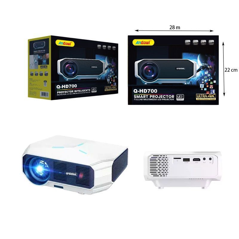 Andowl Προτζέκτορας Λάμπας LED Q-HD700 - Smart Projector - Image 7