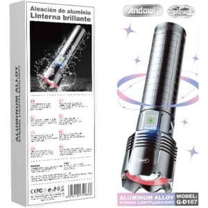 Andowl Ισχυρός Φακός Χειρός Επαναφορτιζόμενος LED Q-D107 - Strong Light Flashlight