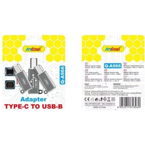 Andowl Προσαρμογέας Type-C σε USB-B Q-A966 - Adapter