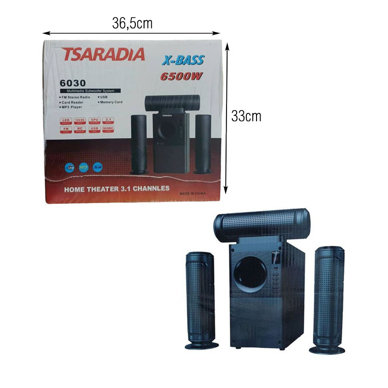 TSARADIA Ηχοσύστημα με τηλεχειριστήριο 6030 - X-BASS 6030 - Image 3