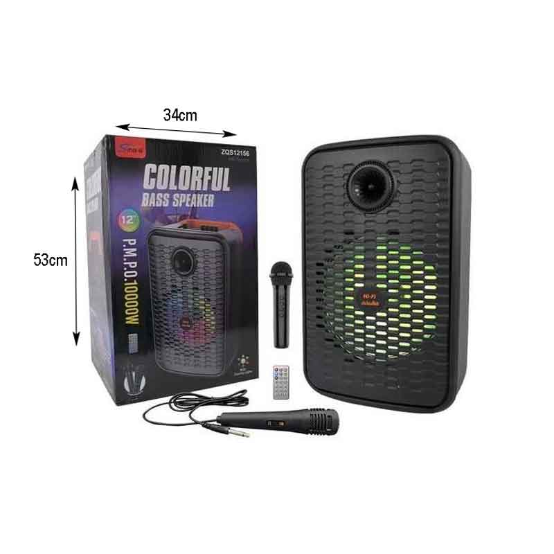 SingE Φορητό ηχείο με μικρόφωνο 12" 10000W ZQS12156 - Wireless speaker - Image 4