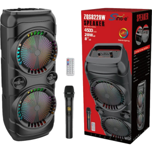 Sing-e Φορητό Ηχείο Karaoke Bluetooth Με Μικρόφωνο 20W ZQS8229W - Speaker