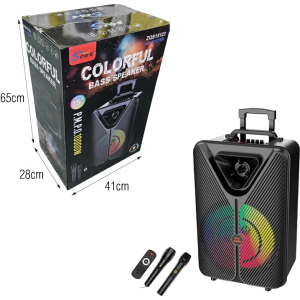 Alternative view of Sing-e Φορητό Ηχείο Karaoke Με Πολύχρωμο Φωτισμό LED 40W ZQS15123 - Colorful Bass Speaker