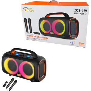 Sing-e Φορητό Ηχείο Karaoke Bluetooth Με 2 Μικρόφωνα ZQS-L19 - Outdoor Portable Speaker