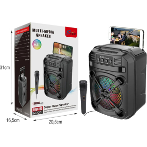 Alternative view of Sing-e Φορητό Ηχείο Karaoke Bluetooth 10W Με Μικρόφωνο ZQS6166 - Multi-Media Speaker