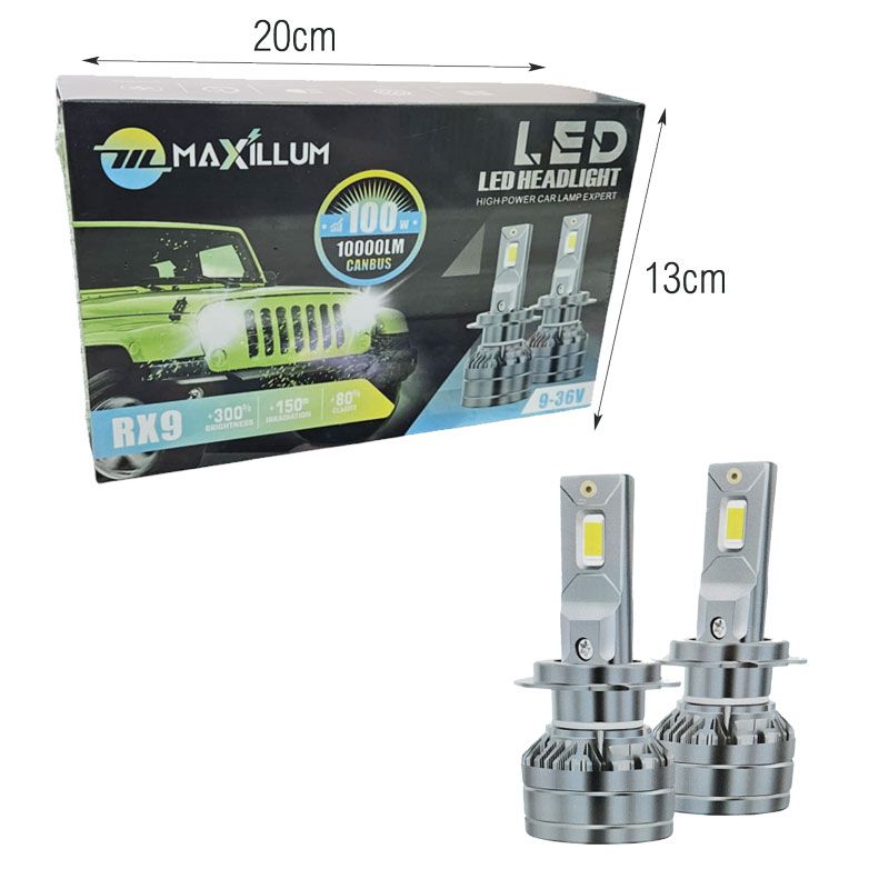 Λάμπες Αυτοκινήτου LED Canbus RX9 10000LM 9-36V H7 - LED Headlight Bulbs - Image 2