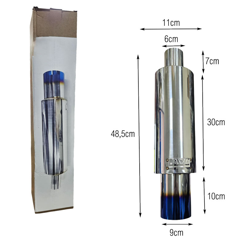 Τελικό Καζανάκι Εξάτμισης 48,5cm x 11cm - Exhaust Muffler Tip - Image 2