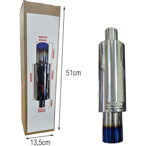 Alternative view of Τελικό Καζανάκι Εξάτμισης 70cm x 12,7cm - Exhaust Muffler Tip