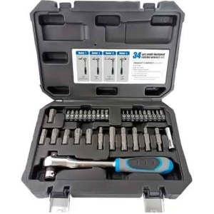 Alternative view of Πολυλειτουργικό σετ κλειδιών καστάνιας με μύτες 34 τεμαχίων - Multifunctional ratchet wrench set with 34 bits