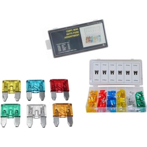 Μικρές Ασφάλειες αυτοκινήτου δίχαλες 120τεμ - Car fuse assortment