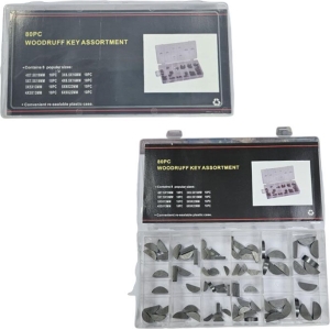 Σετ 80 Τεμαχίων Ημικυκλικών Σφηνών - Woodruff Key Assortment Set