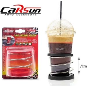 Carsun Ποτηροθήκη αυτοκινήτου 1 θέσης με αυτοκόλλητη ταινία 8x7cm LA-054 – Car drink rack