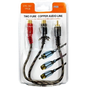 PerVoi Καλώδιο Υ (Υψιλον ) 1 RCA Αρσενικο - 2 RCA Θηλυκά CTC-301 - Two pure copper audio line